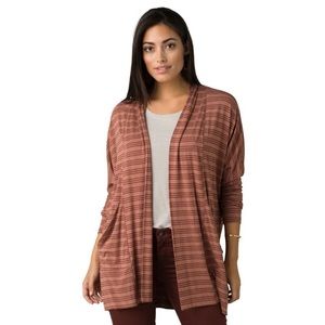 Prana Foundation Wrap in Vino Heather Stripe (size XS)